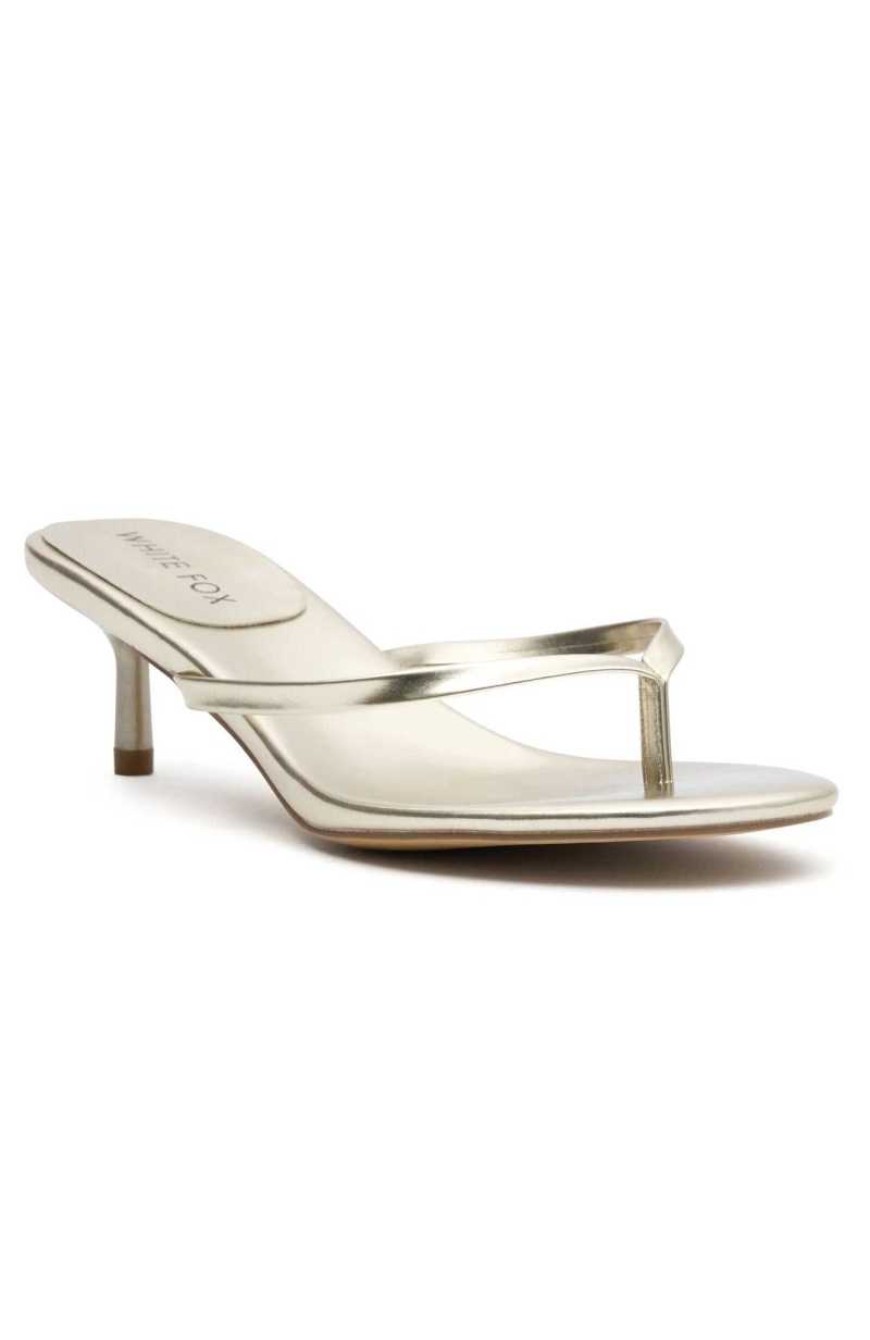White Fox Main Character Moment Heels Champagne | KGEPTX-651
