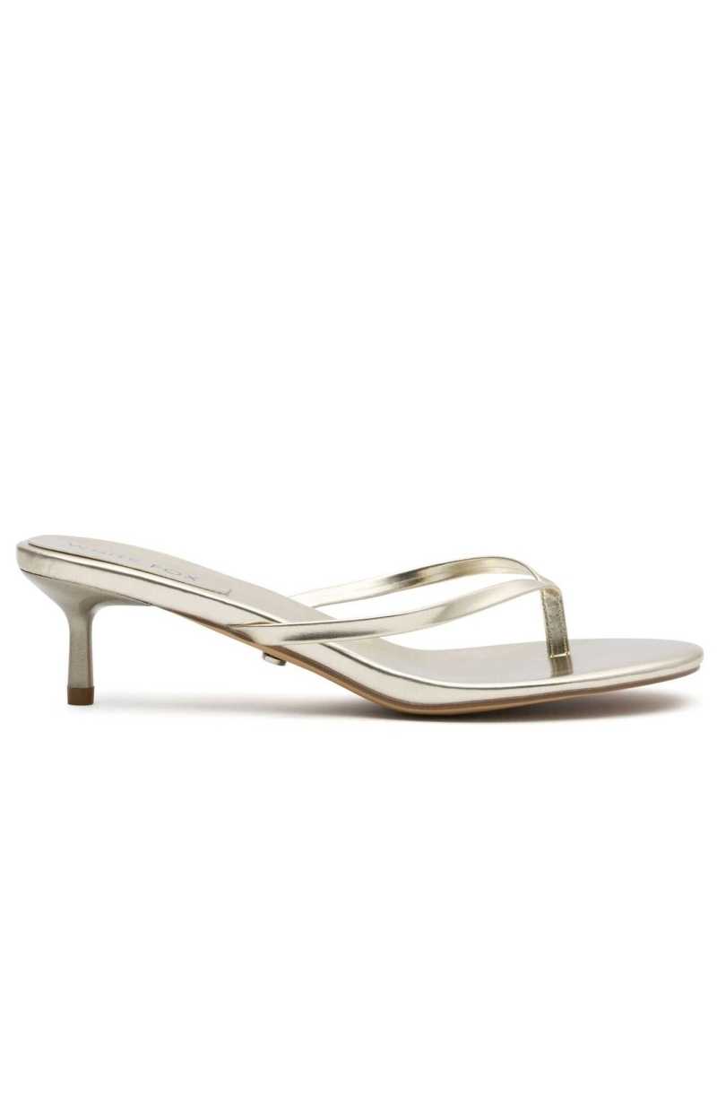 White Fox Main Character Moment Heels Champagne | KGEPTX-651