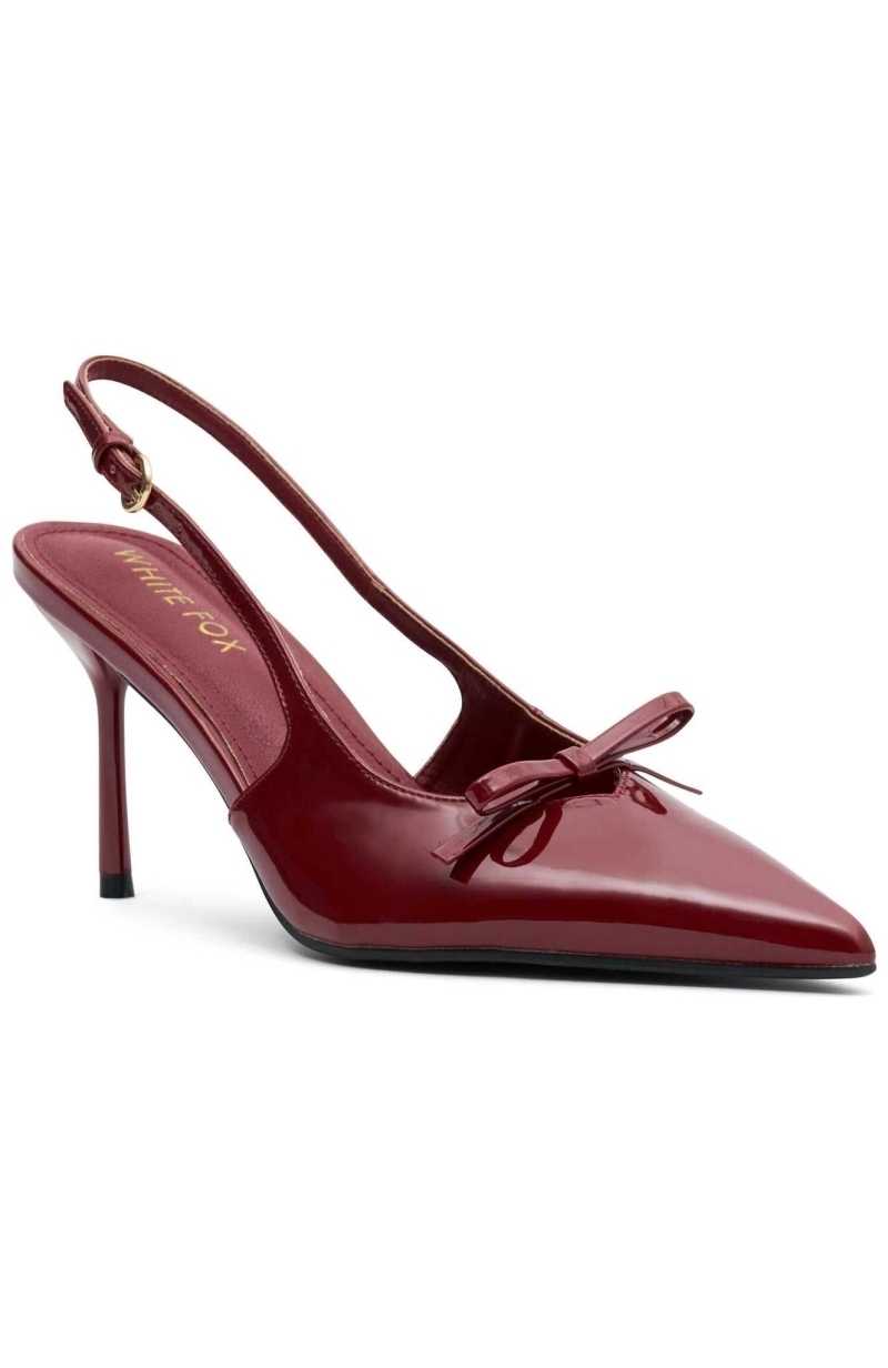 White Fox Make Me Blush Heels Cherry | LTZBRU-684