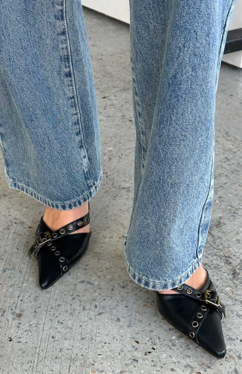 White Fox Maxine Heels Black | FYAJCK-084