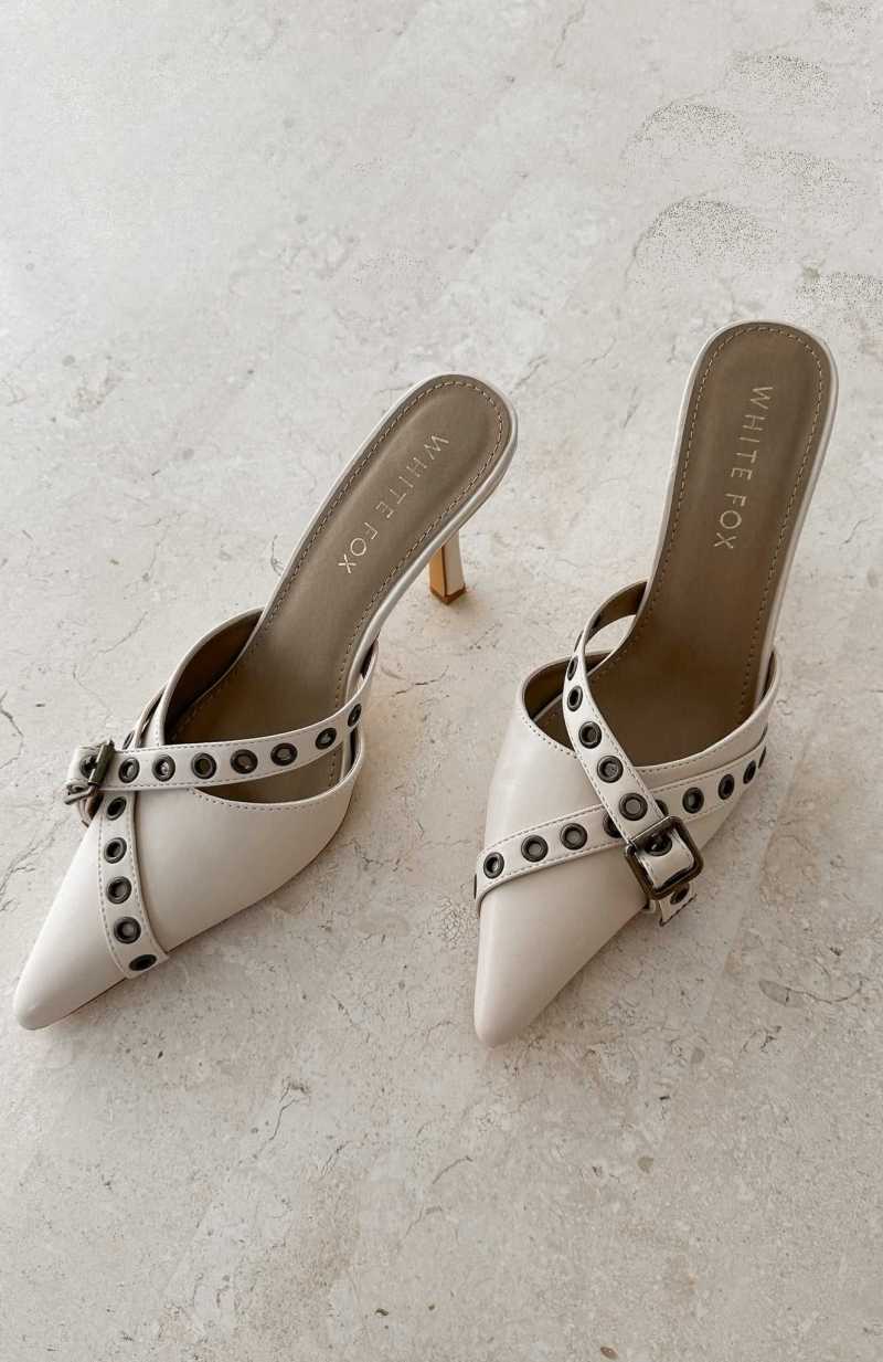 White Fox Maxine Heels Bone | JWGXTB-529