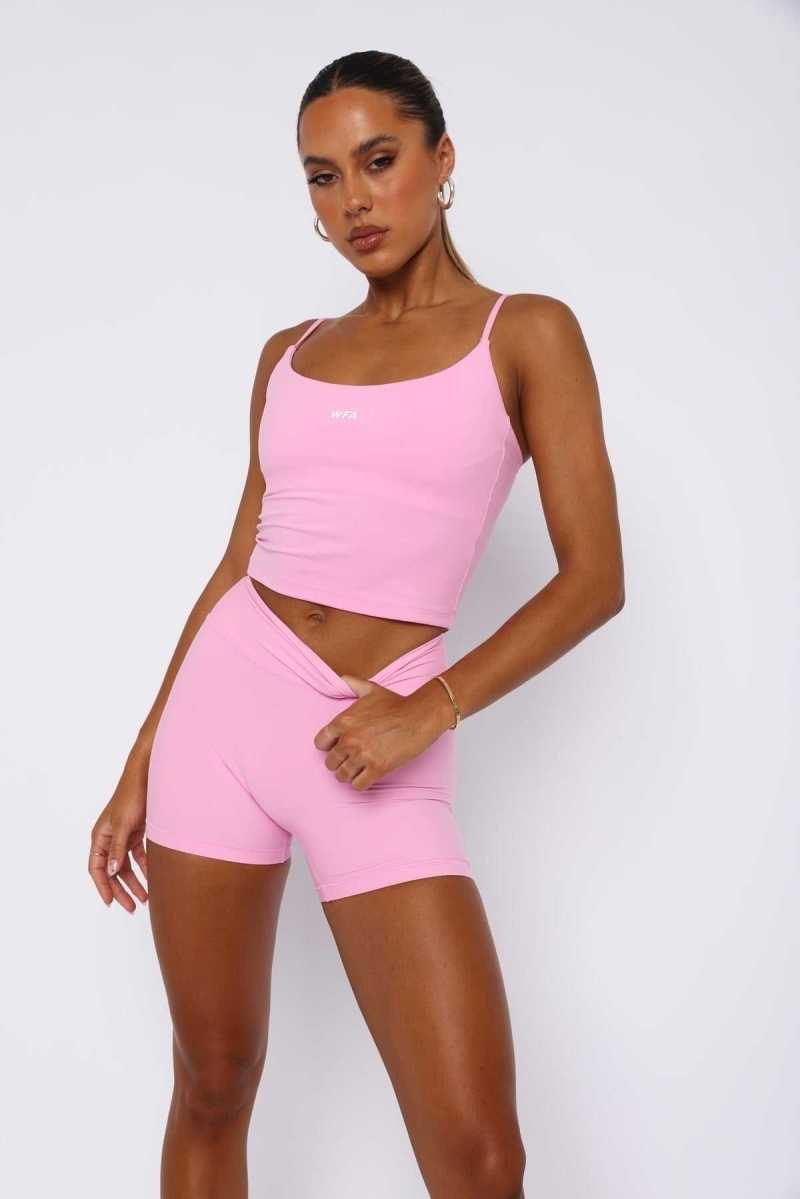 White Fox More Energy Crop Baby Pink | CBLHIA-697