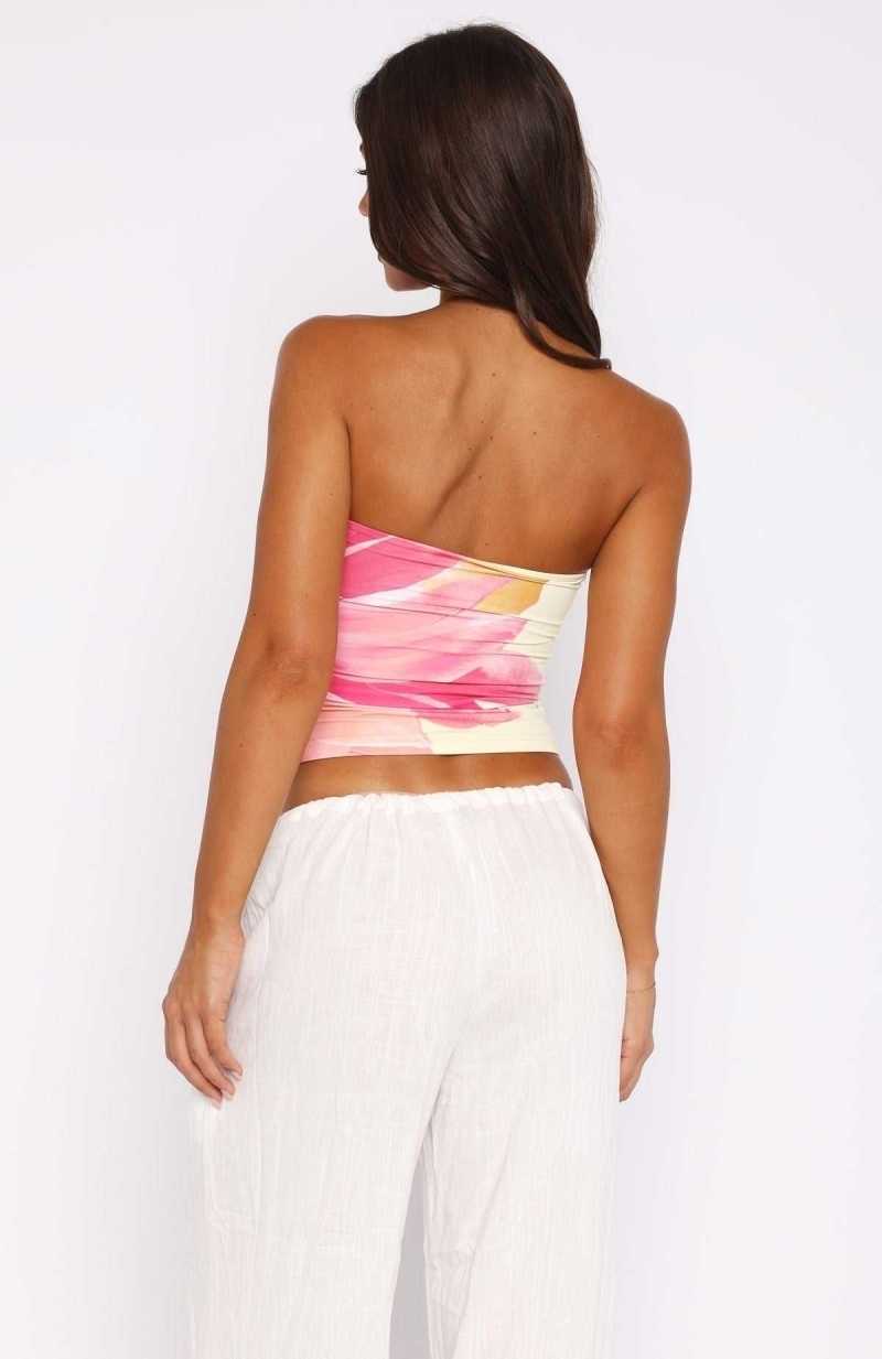 White Fox More For Me Top Lemon Fleur | KJFIBM-514