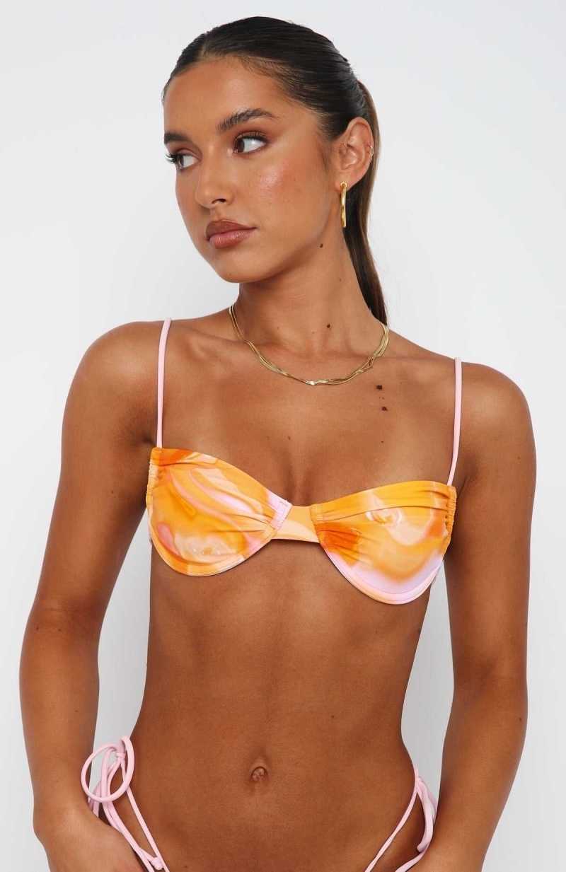 White Fox More Than A Dream Bikini Top Peach Orb | JFSLVM-014