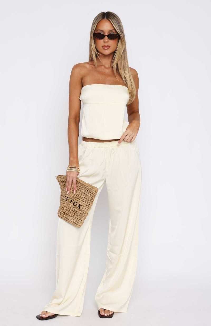 White Fox More To Come Pants Butter | BDEYML-367