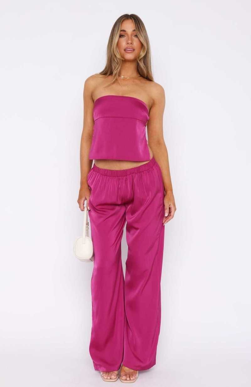 White Fox More To Come Pants Magenta | LQZMAE-456