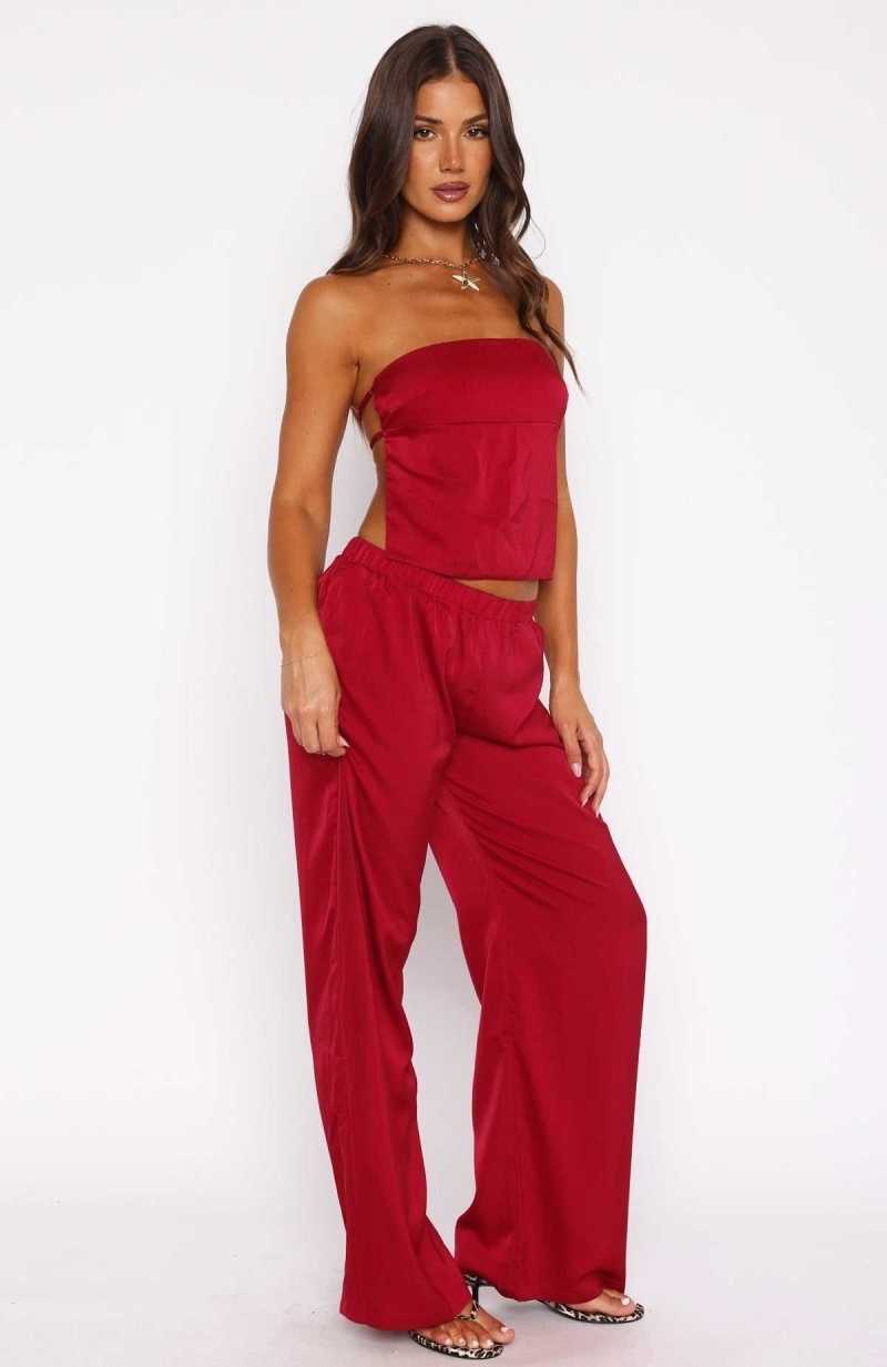 White Fox More To Come Pants Wine | LSHEVA-678