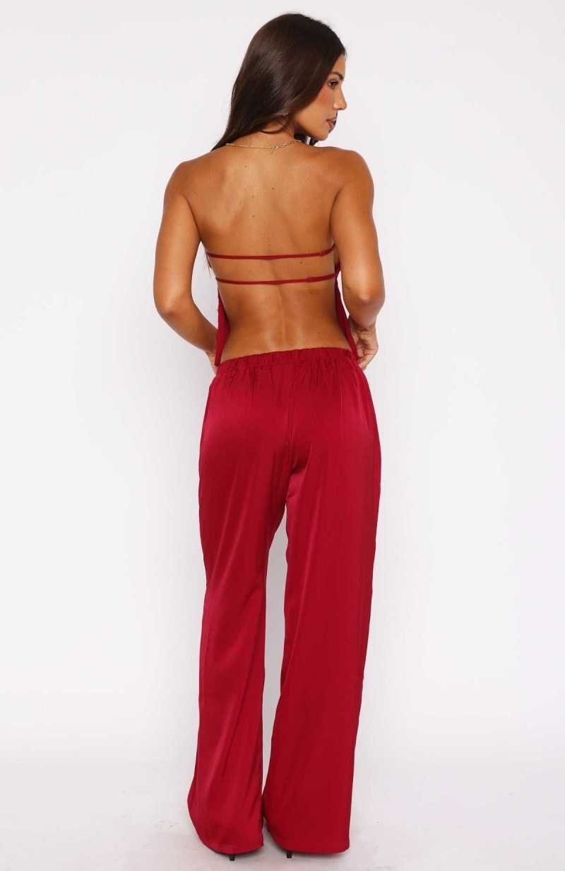 White Fox More To Come Pants Wine | LSHEVA-678