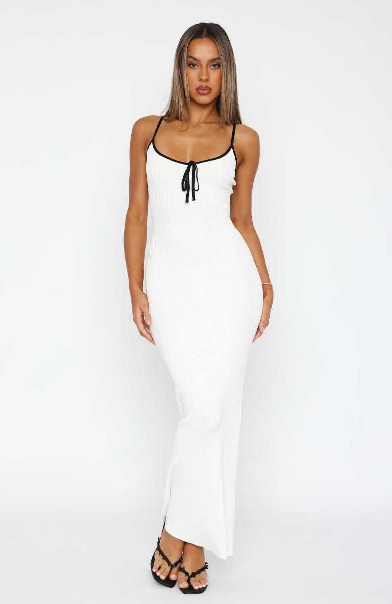 White Fox My Fair Lady Maxi Dress Off White | UNYCVQ-684