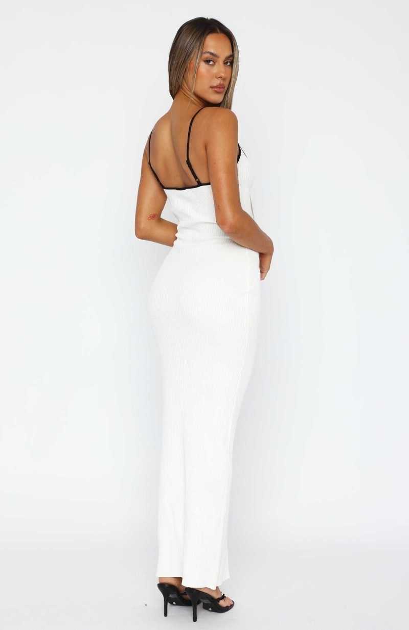 White Fox My Fair Lady Maxi Dress Off White | UNYCVQ-684