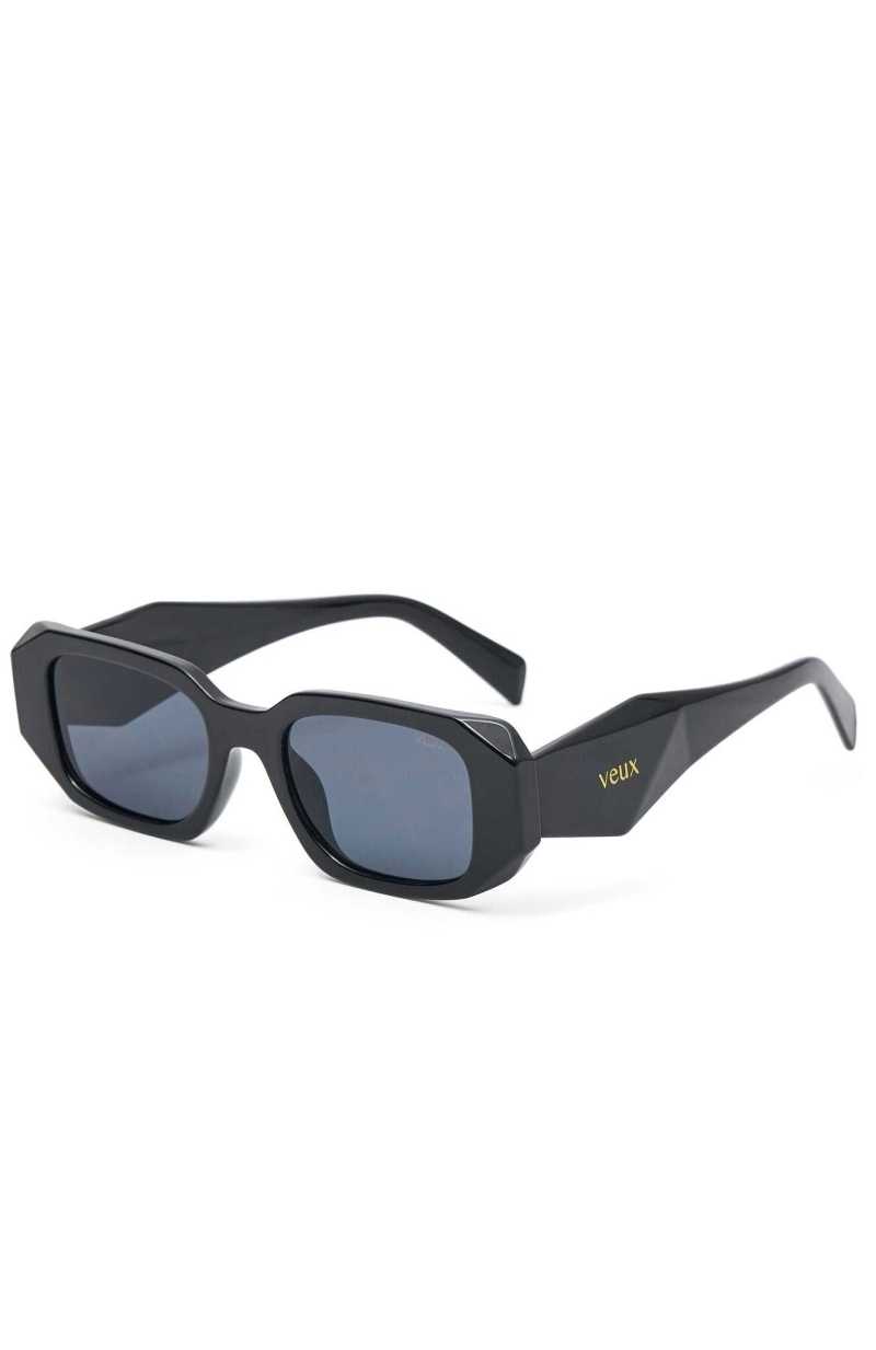 White Fox Naya Sunglasses Black | CVWYMT-648
