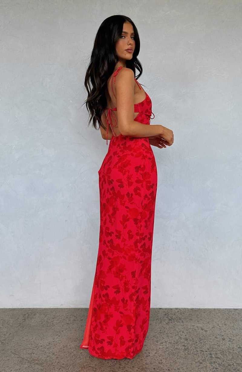 White Fox New Beginnings Maxi Dress Raspberry Delight | BVLIZK-139