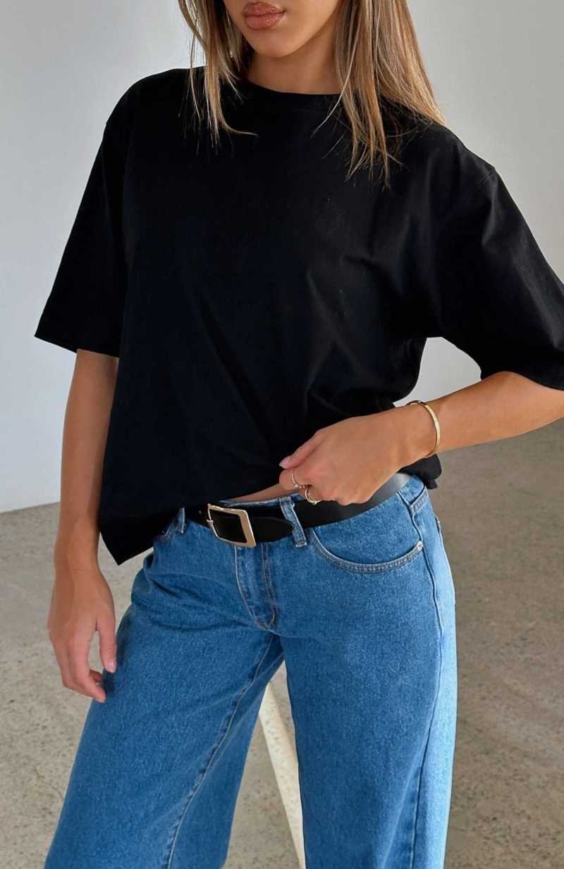 White Fox Nights Like These Belt Black/Gold | HDIOUA-947