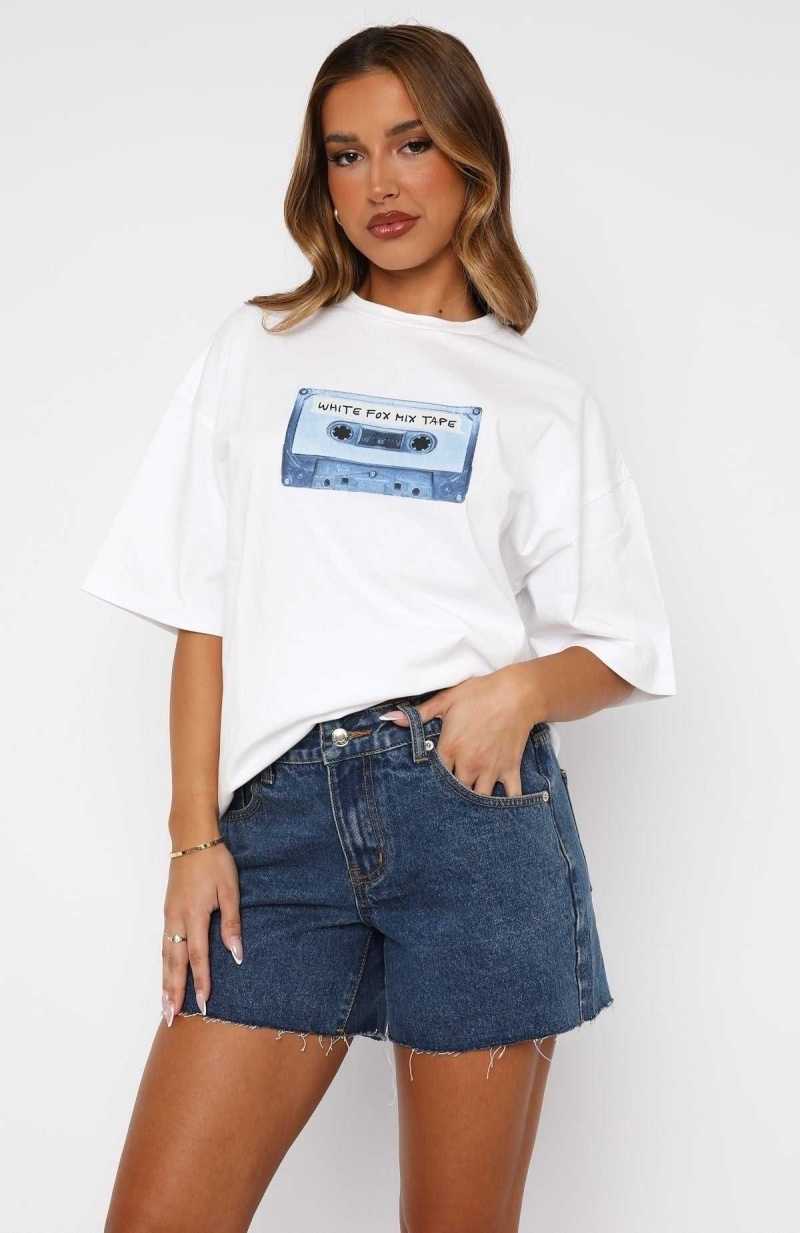 White Fox Not Meant To Be Denim Shorts Dark Blue | GWYQAV-620