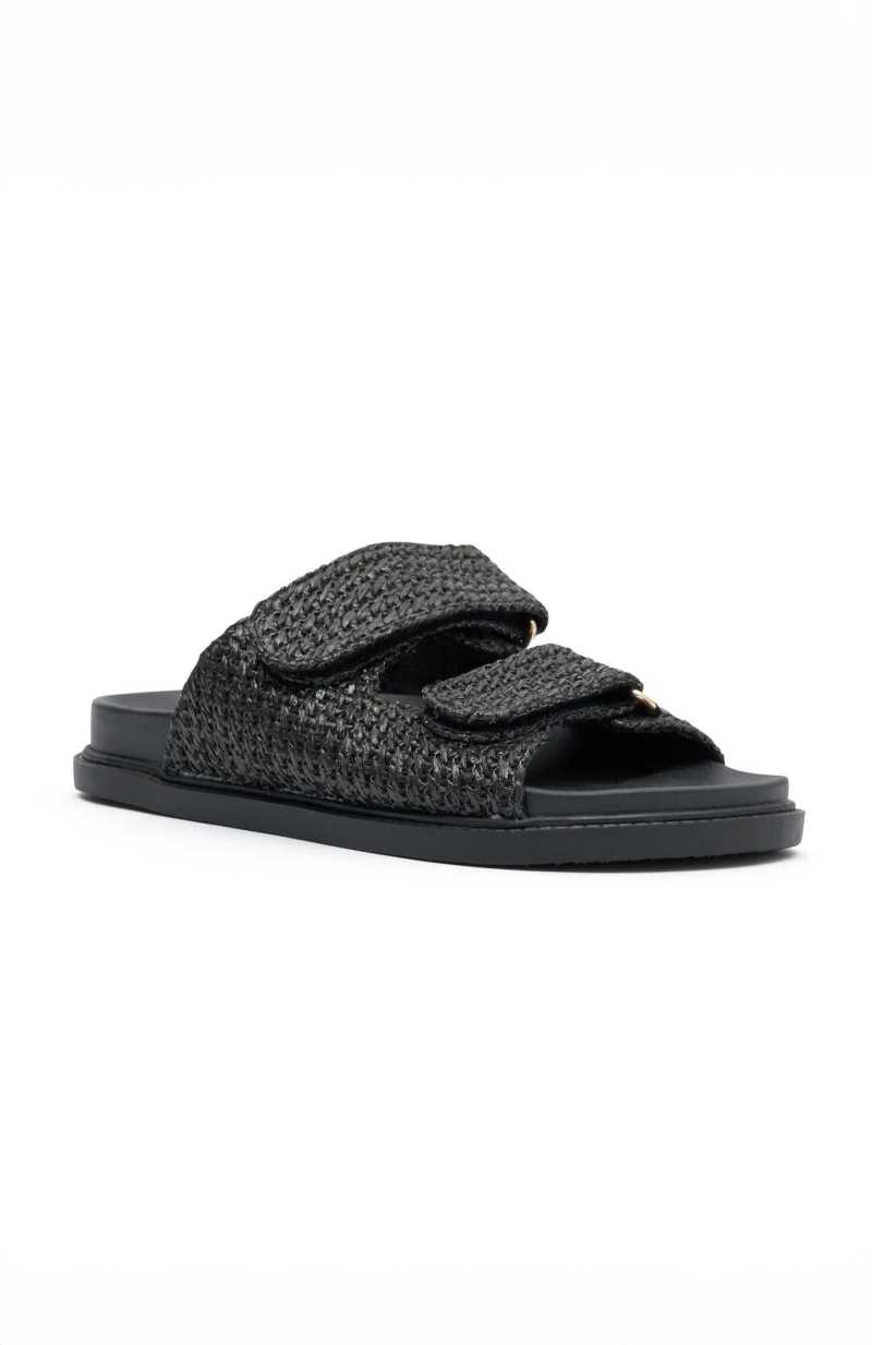White Fox Off Duty Sandals Black | UDNIYQ-670