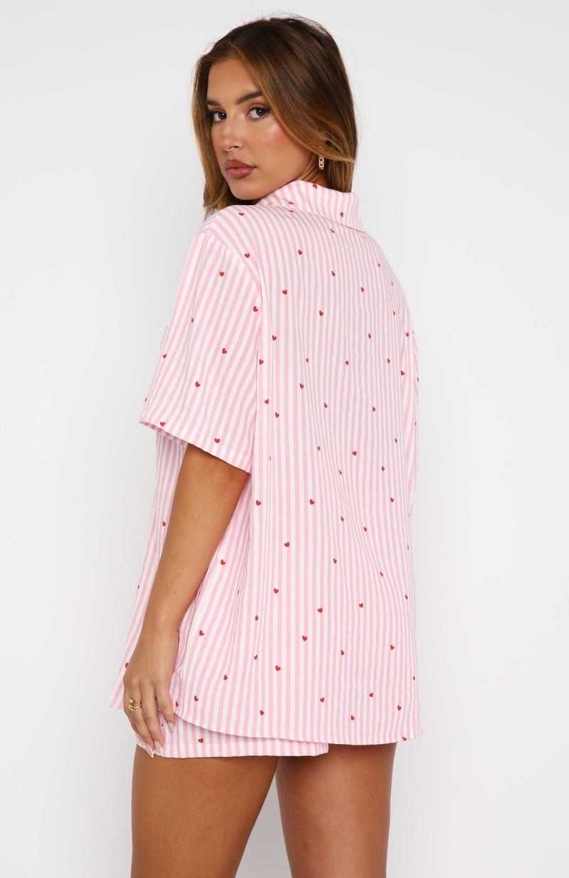 White Fox Offline Pyjama Set Pink Sweetheart | EYZMHT-703