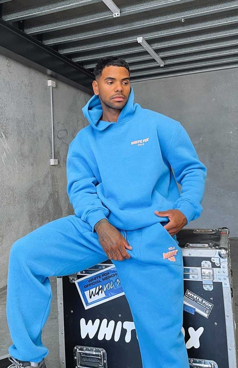 White Fox Offstage Hoodie Azure | HCVULB-276