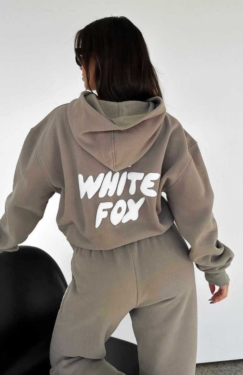 White Fox Offstage Hoodie Fawn | XFIMCL-402