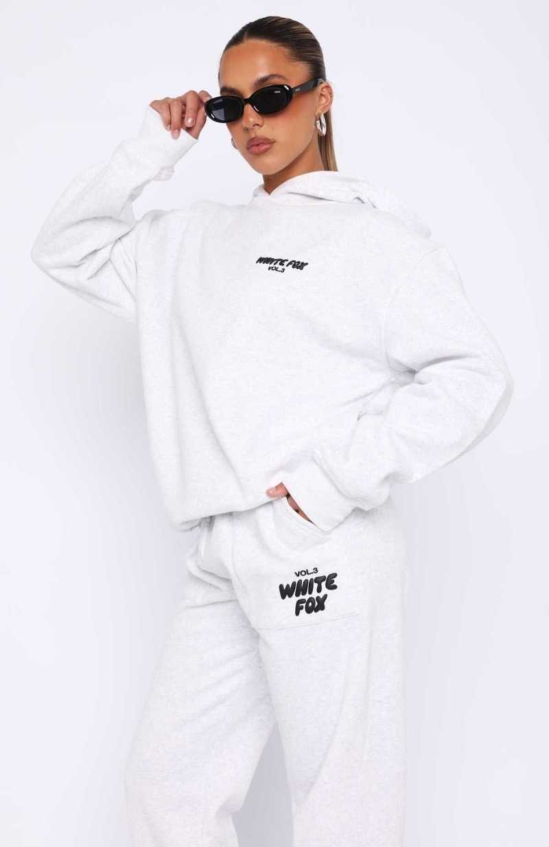 White Fox Offstage Hoodie Frosted | DYCXLO-170