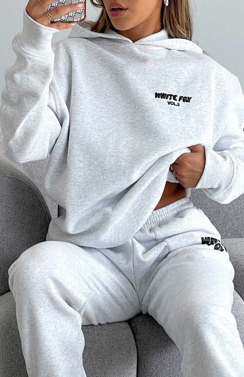 White Fox Offstage Hoodie Frosted | DYCXLO-170