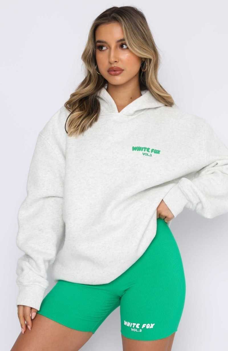 White Fox Offstage Hoodie Glacier Grey | DMKFST-231