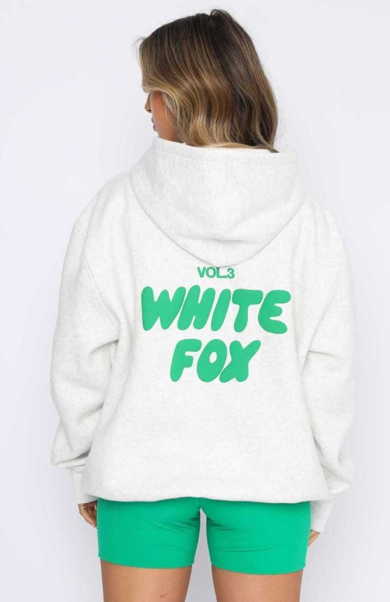 White Fox Offstage Hoodie Glacier Grey | DMKFST-231