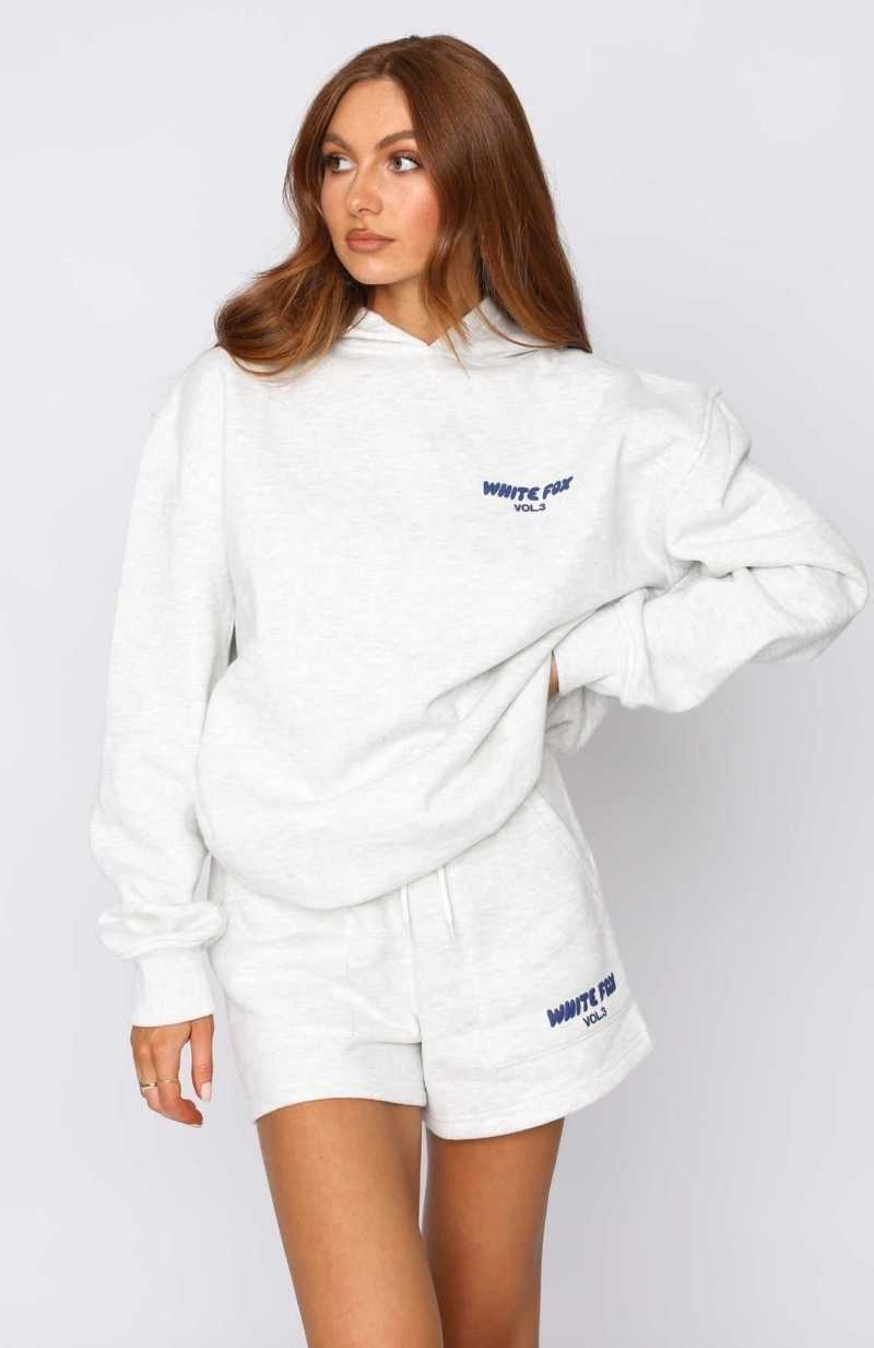 White Fox Offstage Hoodie Mineral Grey | GUHPTC-760