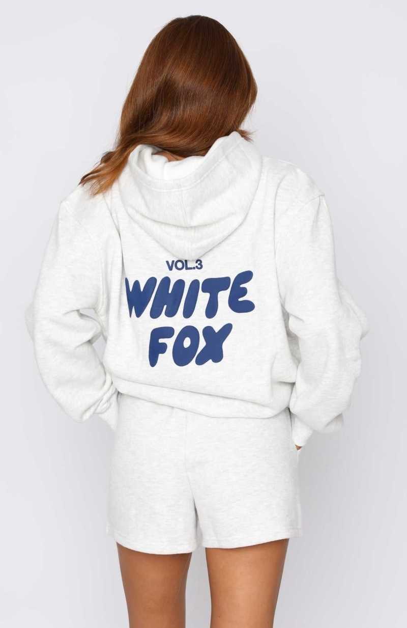 White Fox Offstage Hoodie Mineral Grey | GUHPTC-760