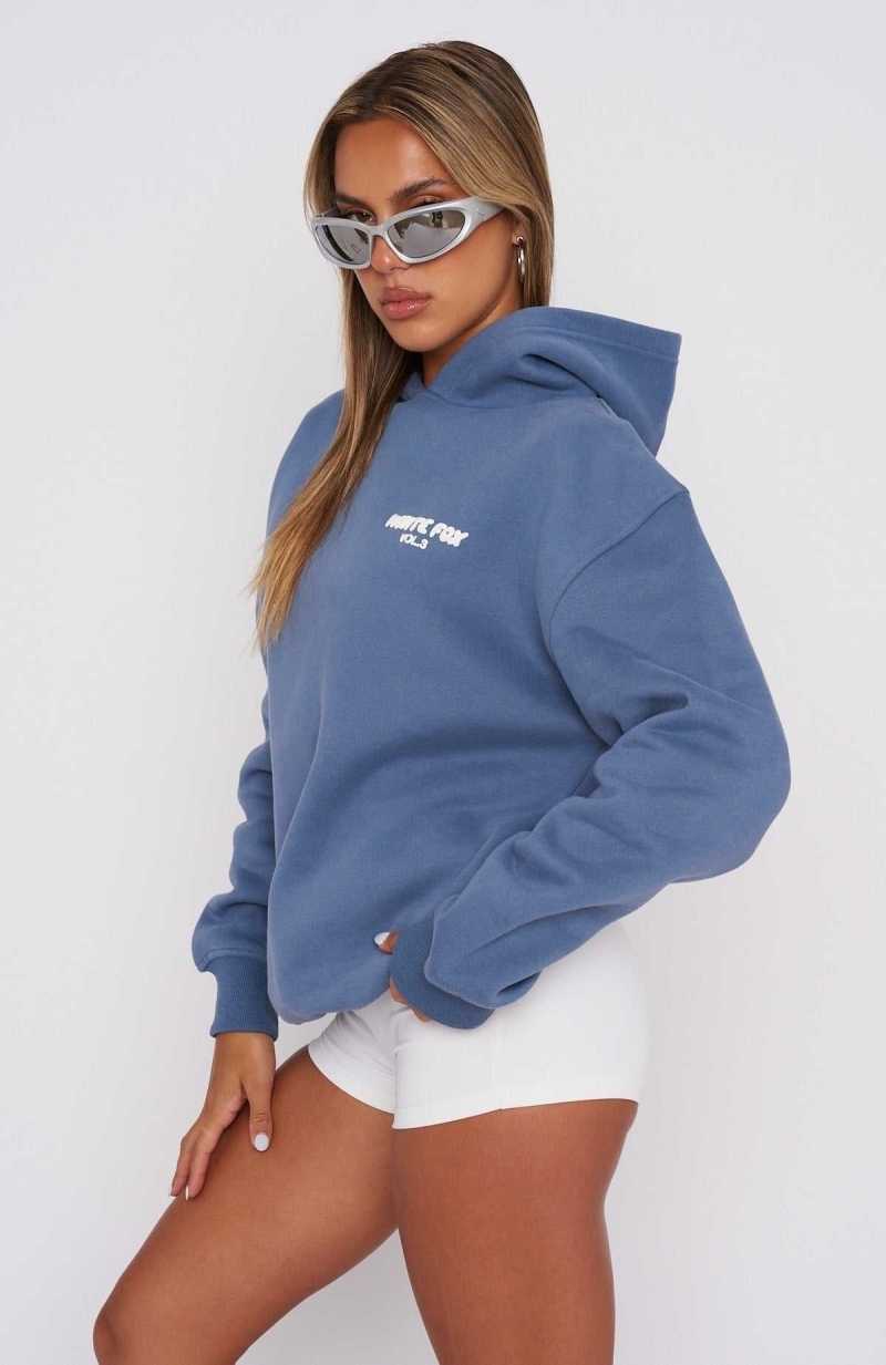 White Fox Offstage Hoodie Ocean | HFPQLM-312