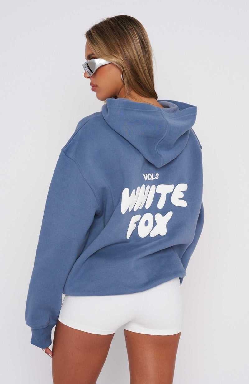 White Fox Offstage Hoodie Ocean | HFPQLM-312