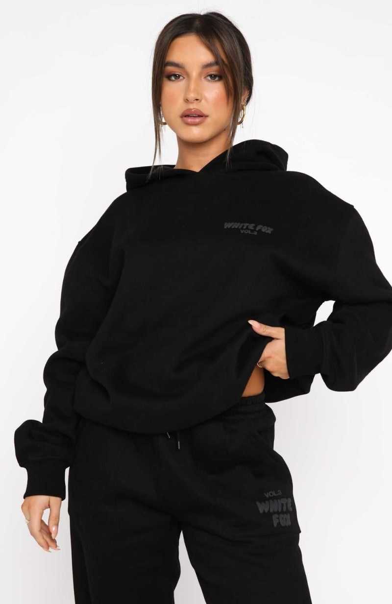 White Fox Offstage Hoodie Onyx | UPKGOZ-579