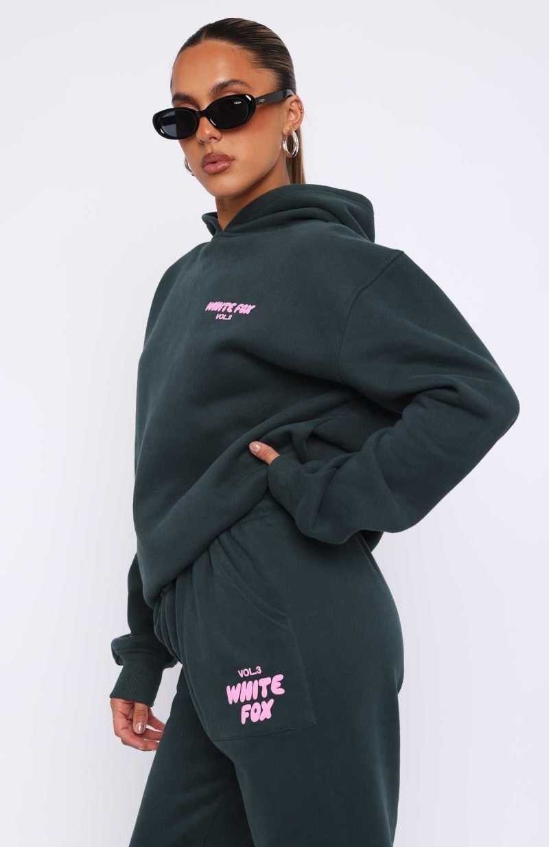 White Fox Offstage Hoodie Pine | YRUQWL-487