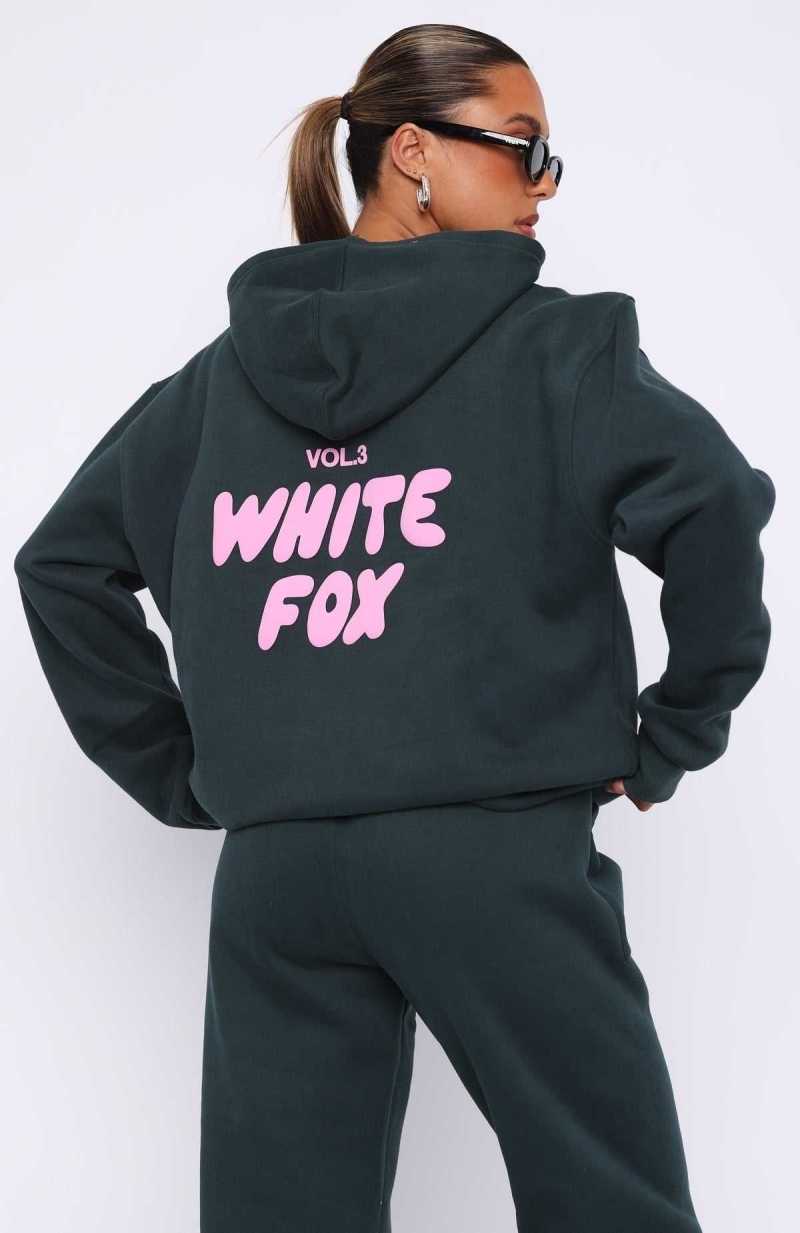 White Fox Offstage Hoodie Pine | YRUQWL-487