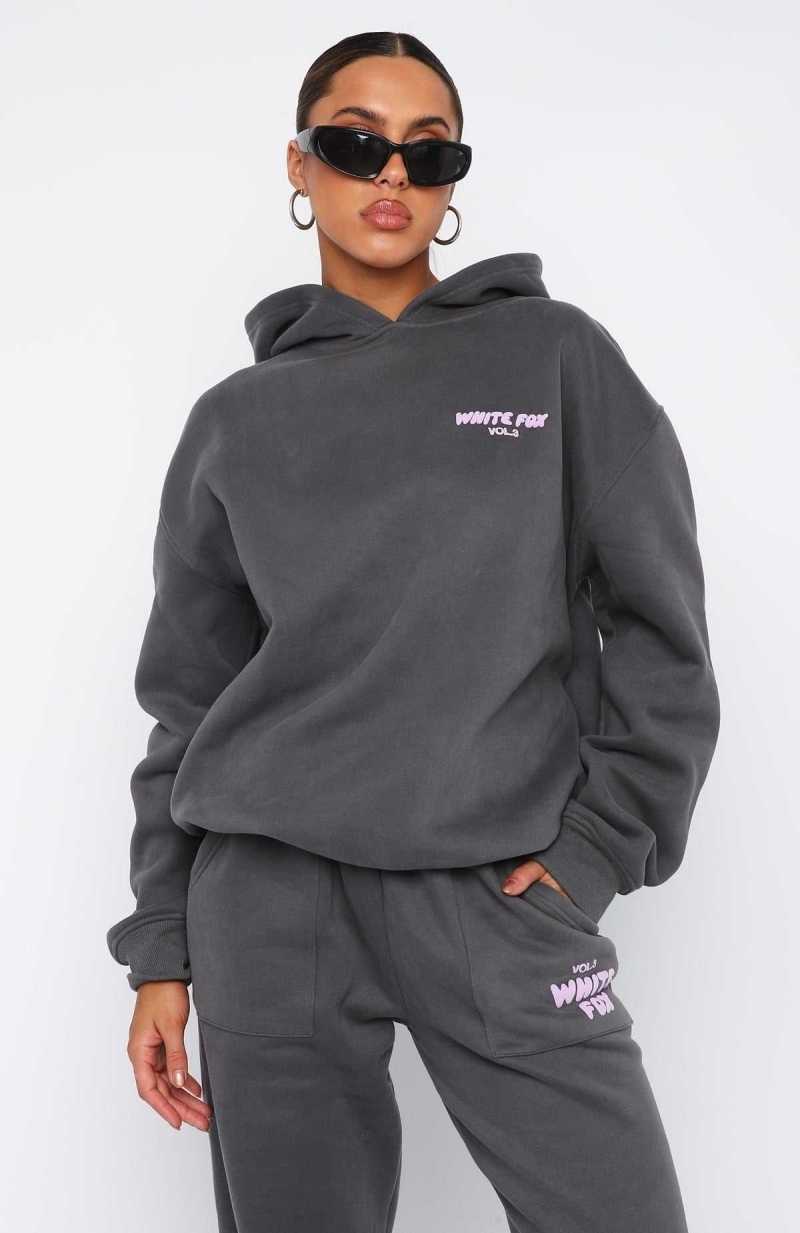 White Fox Offstage Hoodie Volcanic | TQFRBO-093
