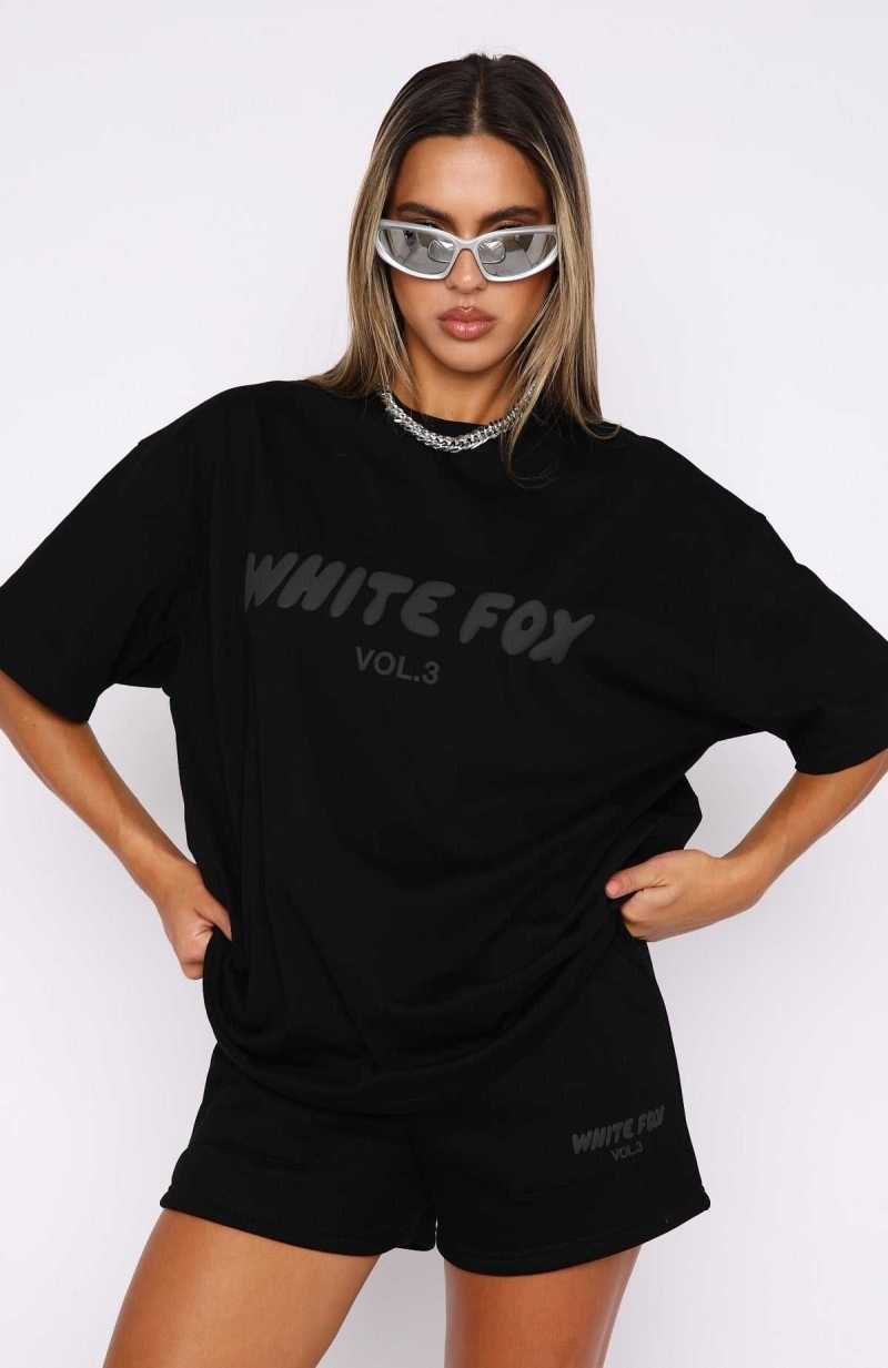 White Fox Offstage Lounge Shorts Onyx | HBDGJZ-640