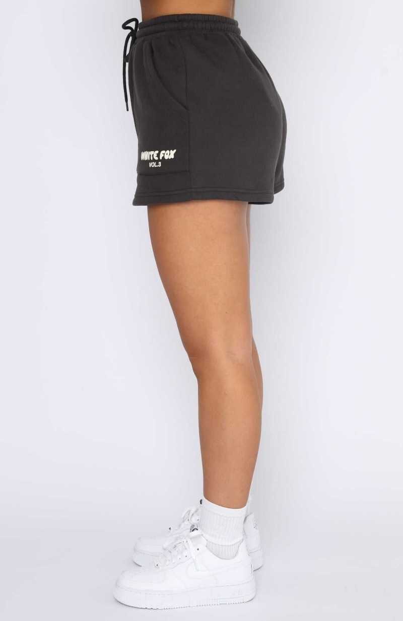 White Fox Offstage Lounge Shorts Shadow | QVHWSN-452