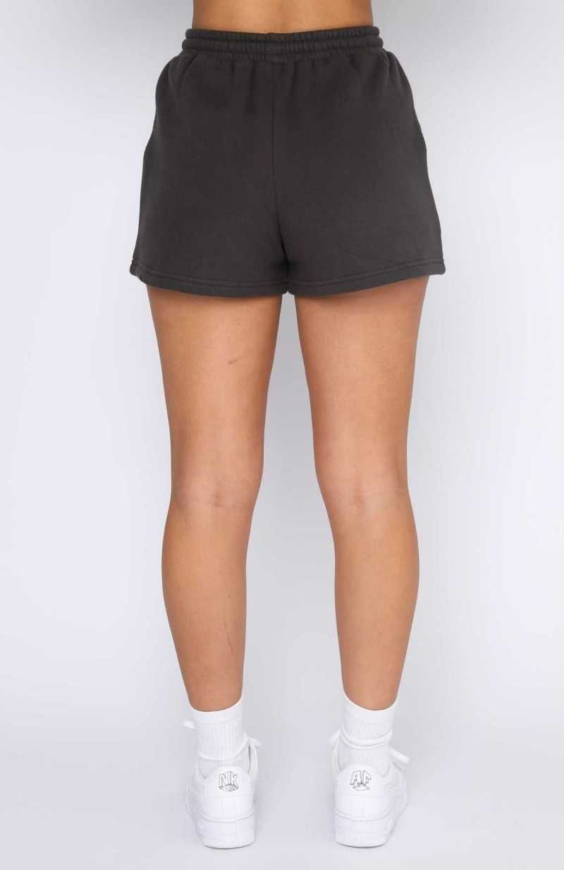 White Fox Offstage Lounge Shorts Shadow | QVHWSN-452