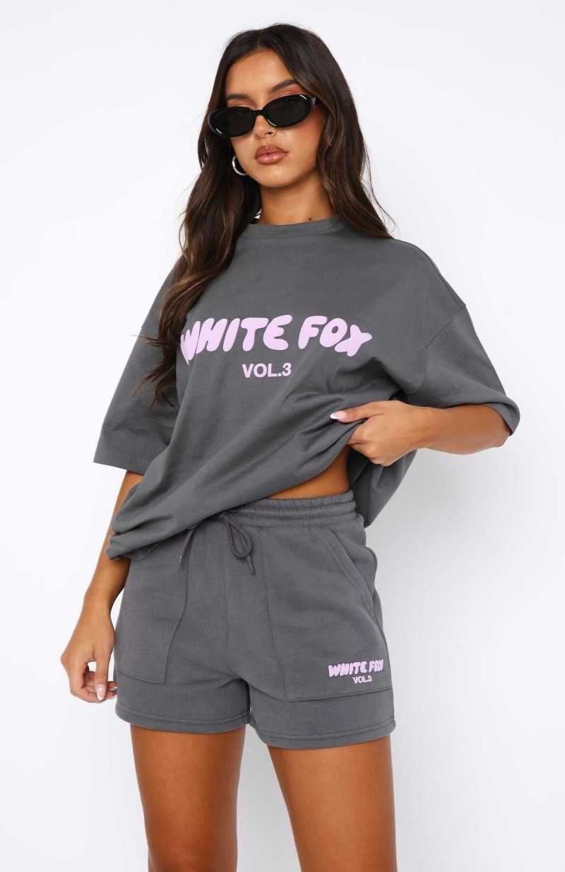 White Fox Offstage Lounge Shorts Volcanic | QKFPGZ-716
