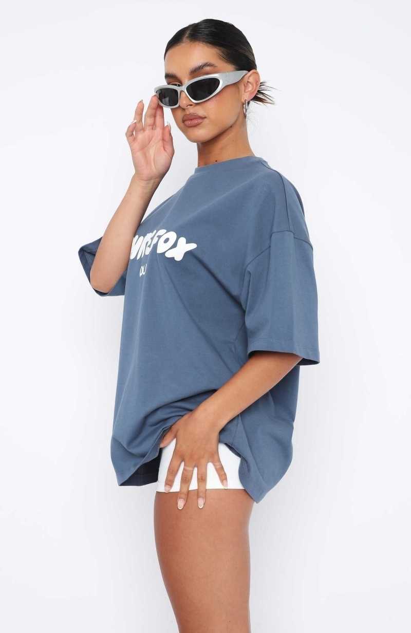 White Fox Offstage Oversized Tee Ocean | GASHDP-135