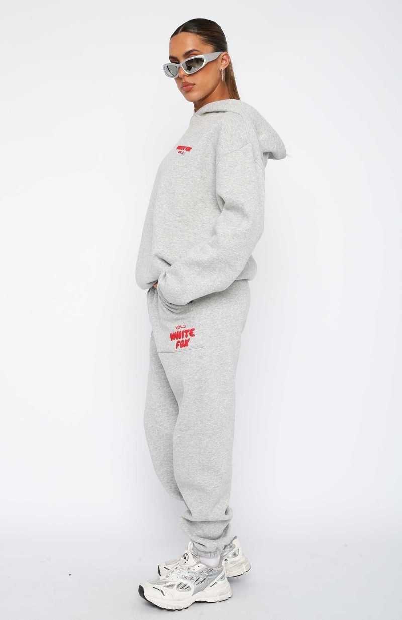 White Fox Offstage Sweatpants Alloy Grey | BIHRQP-641