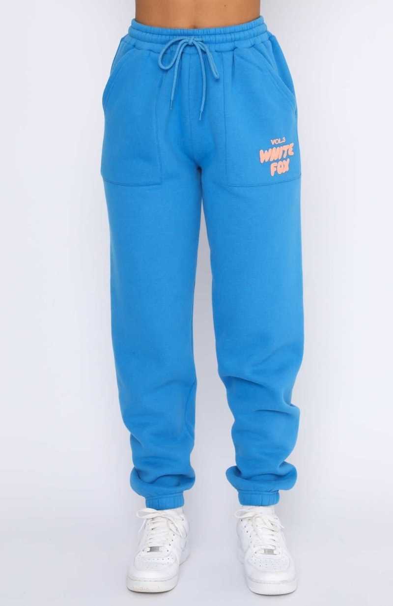 White Fox Offstage Sweatpants Azure | UBROLK-193