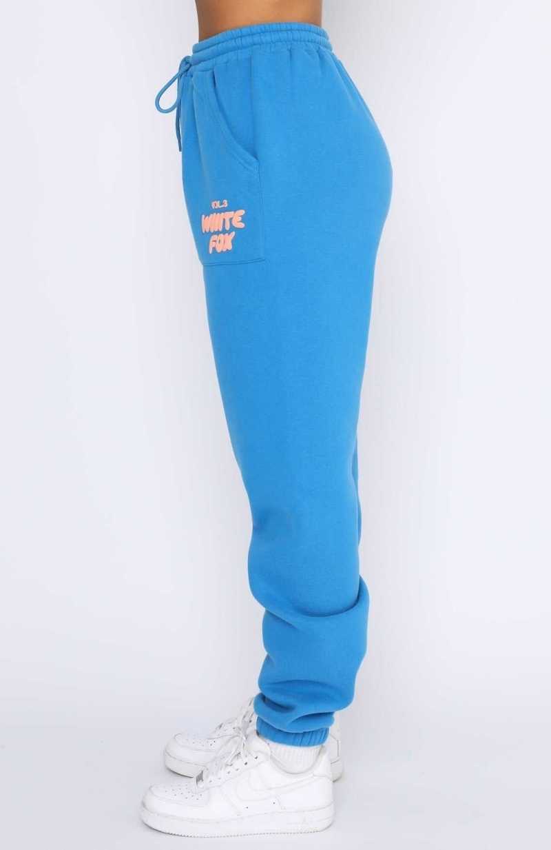 White Fox Offstage Sweatpants Azure | UBROLK-193