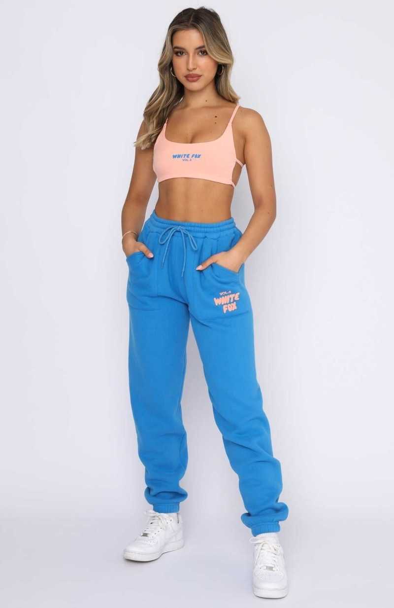 White Fox Offstage Sweatpants Azure | UBROLK-193