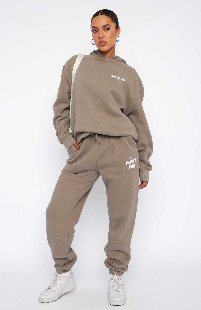 White Fox Offstage Sweatpants Fawn | NFGEXK-247
