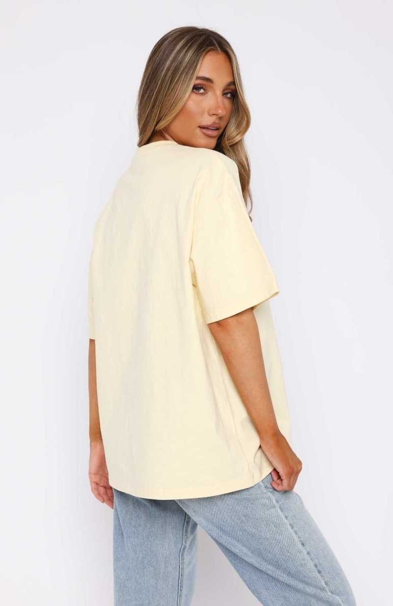 White Fox Oh So Sweet Oversized Tee Cream | AVTIDN-841