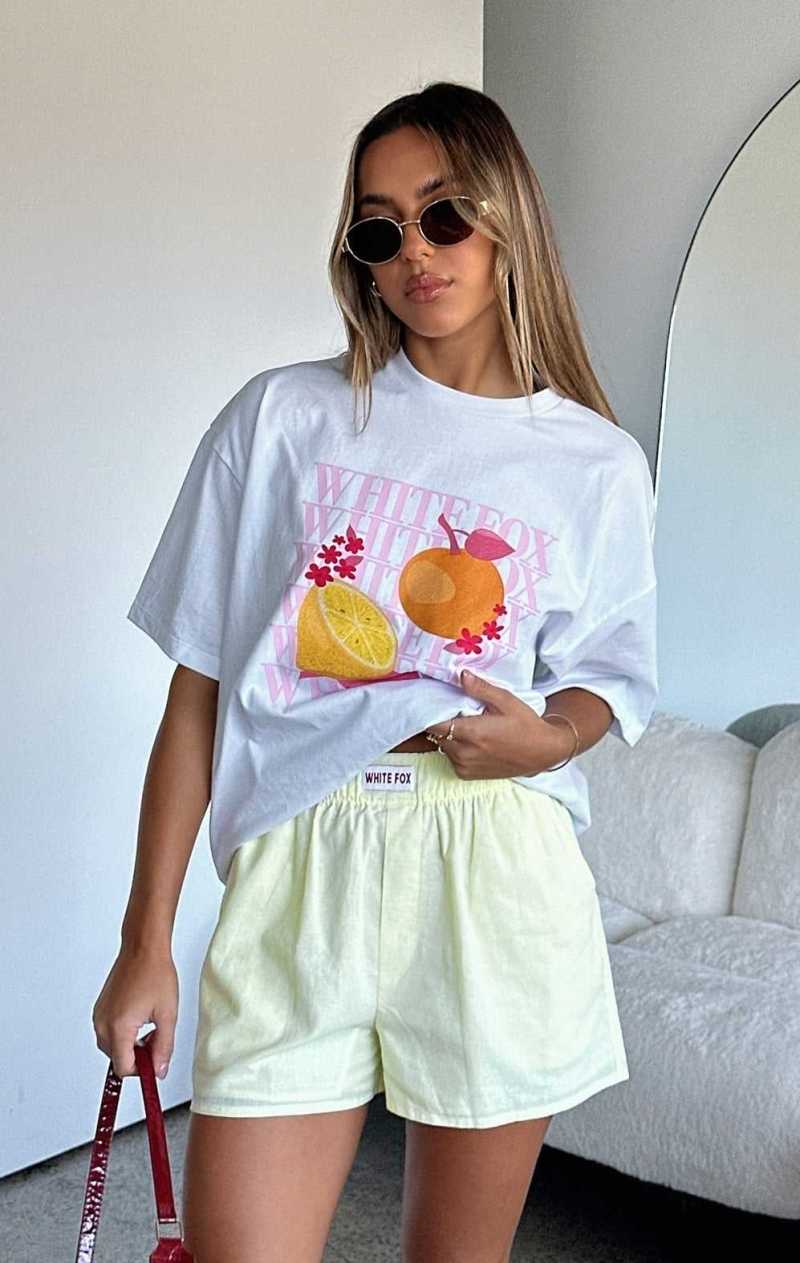 White Fox Oh So Sweet Oversized Tee White | JOINAS-715