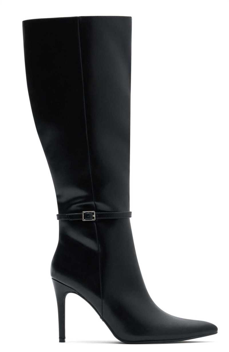 White Fox One Step At A Time Knee High Boots Black | OXRHNY-430