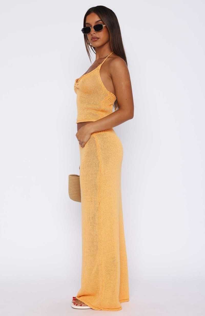 White Fox One Time Offer Crochet Maxi Skirt Sherbet | TAMCQU-417