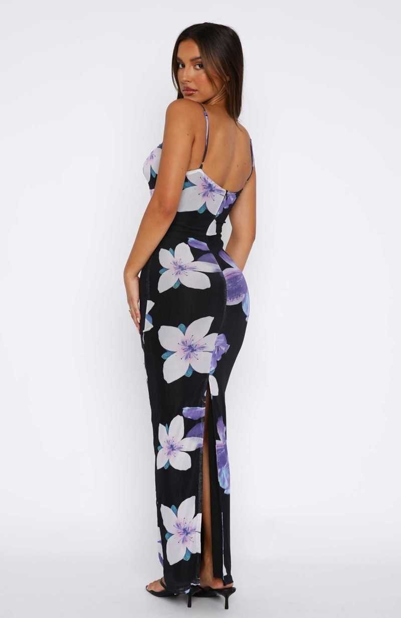White Fox Only Girl In The Room Maxi Dress Purple Frangipani | YHWILJ-520