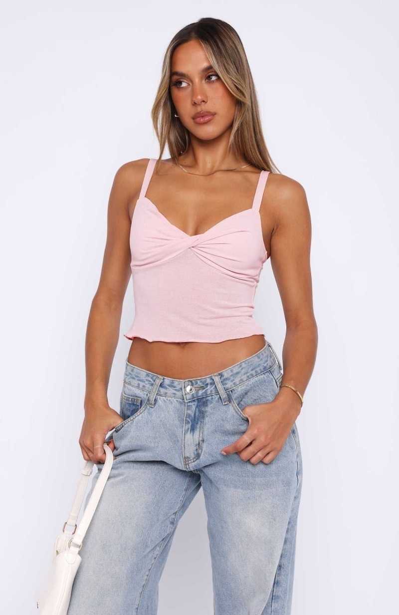 White Fox Part Of Your World Top Baby Pink | LEXRJS-803